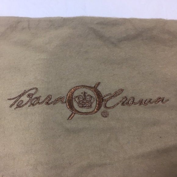 Born Crown Brown Soft Drawstring Shoe Purse Storage Dust Bag 14x7.5 - Picture 2 of 7